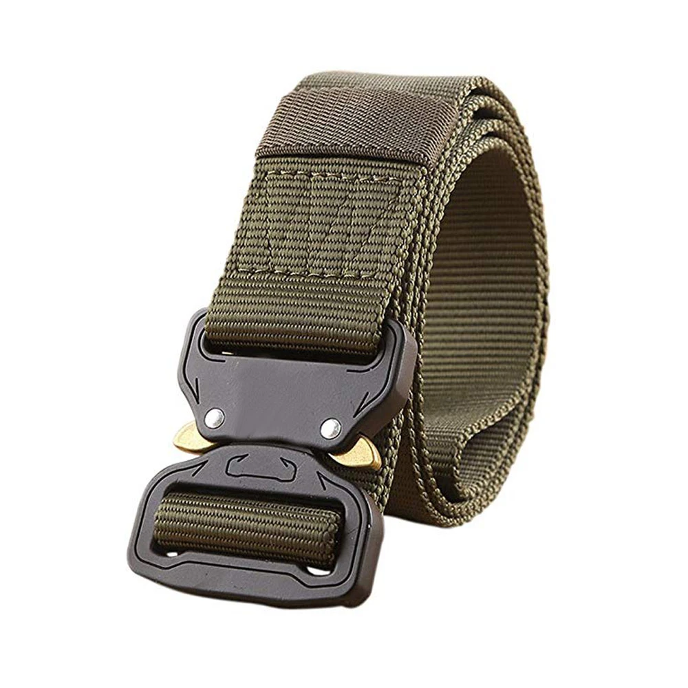High Quality  Military Police Pistol Belt with Brass Buckle and Baton Holder OEM Military Army Duty Belts and Acce