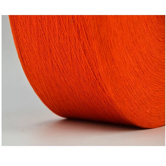 Recycle Bleached Sustainable Knitting Fancy Yarn Dark Blue/Gray Color Dyed Blended 50/50 Cotton Polyester Socks Yarn