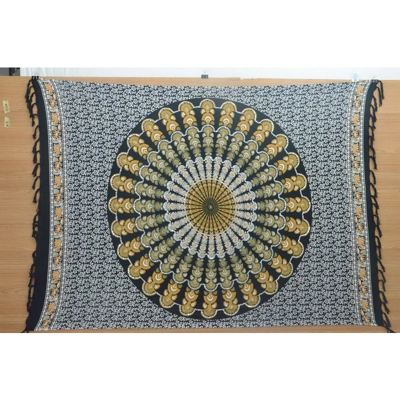 Best Seller Sarong Mandala 100% Rayon Wholesale Custom Bali Manufacturer Beachwear Cover Up PR006-004R2