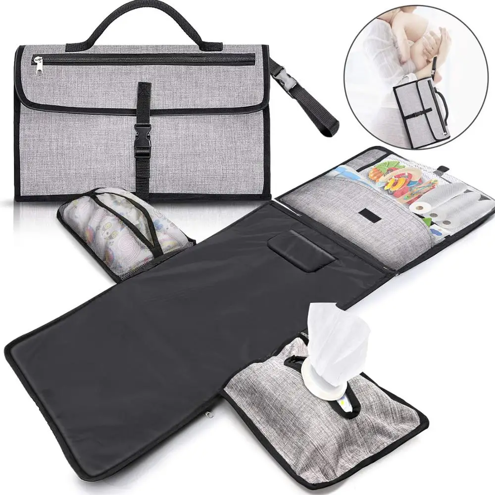  XL 6 Pockets Holding Anything Diaper changing mat Portable Baby Changing