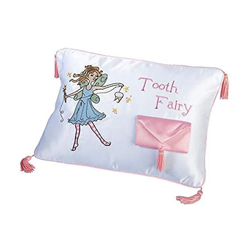 High Quality Customized Kids Plush Tooth Fairy Pillow With Keepsake Pouch For Kids To Collect Their Teeth Children Presents