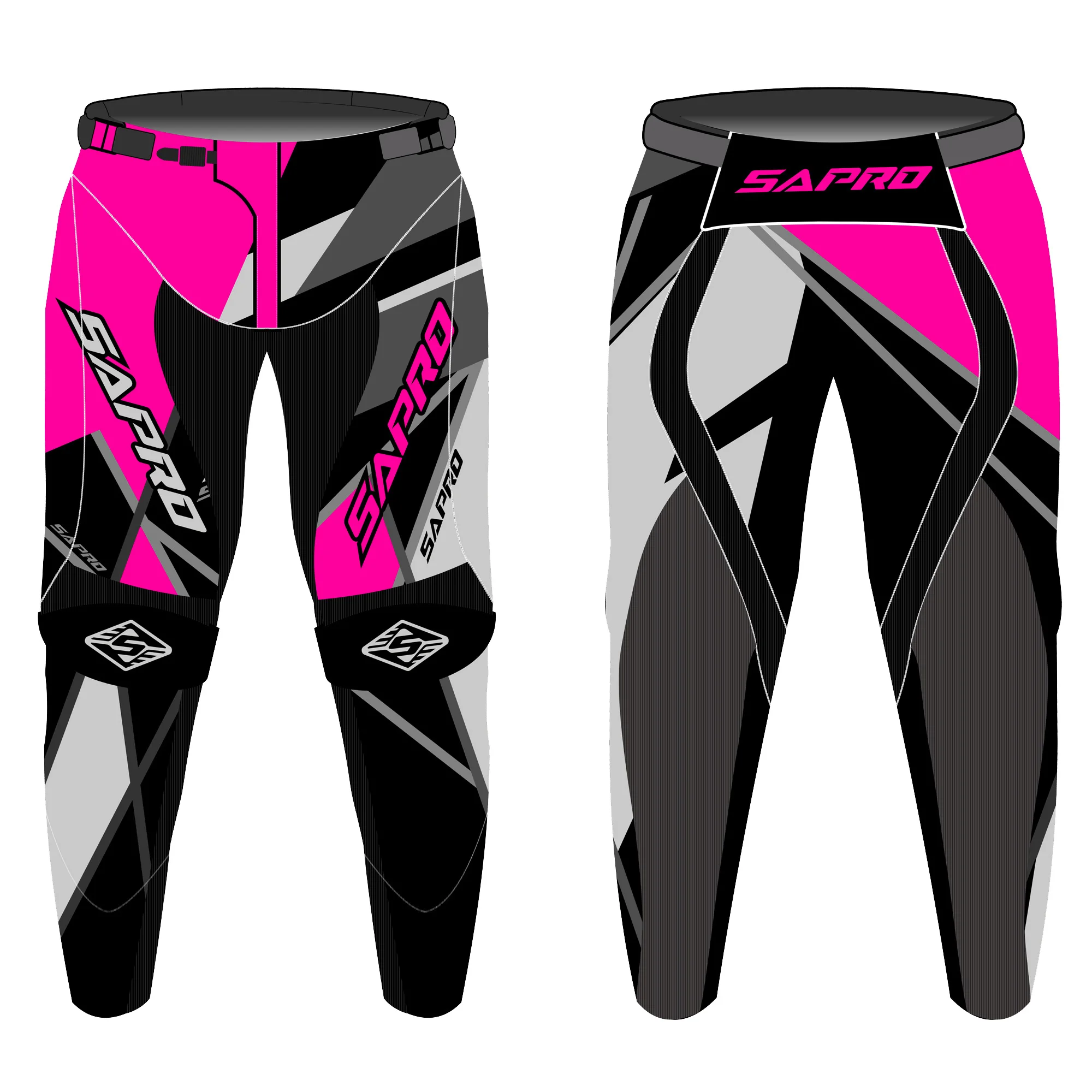 MX Pant Made of 100% Polyester with nylon stretch Fabric,ultra-light, Pre-curved fit, Heat resistant leather panels