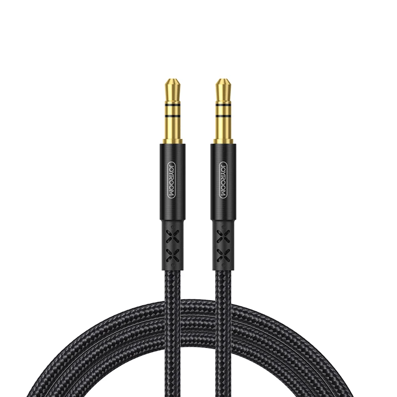 Joyroom high quality 3.5mm car aux cable 3.5 jack aux audio cable for audio video