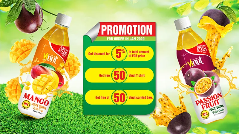 16.9 Fl oz VINUT Bottle with NFC 50% White Guava Juice Drink Concentrate Dried Style OEM ODM Private Label Wholesale Supplier