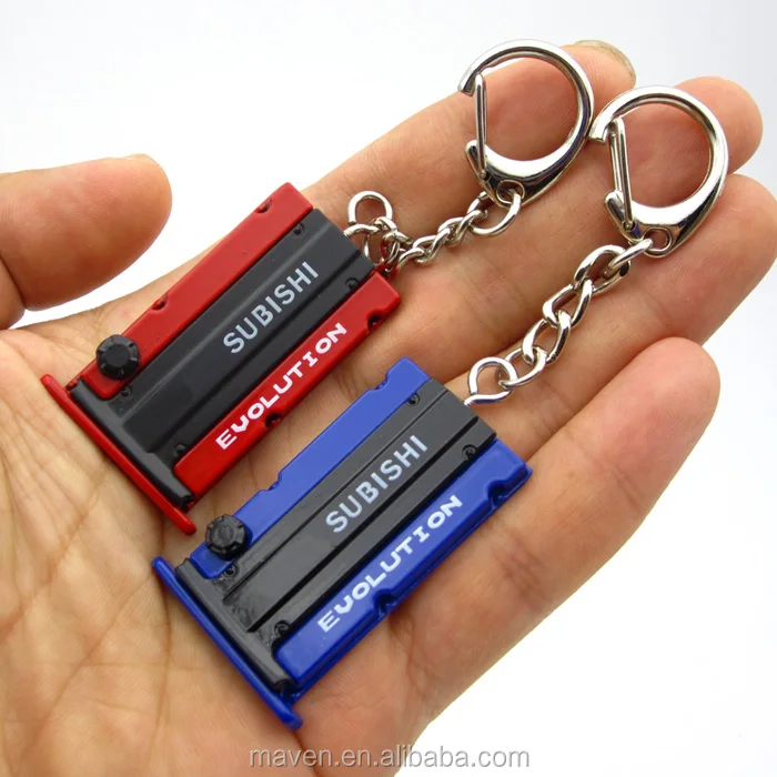 Zin alloy 4G63 LANCER EVOLUTION EVO X engine cylinder head valve cover keychain keyring