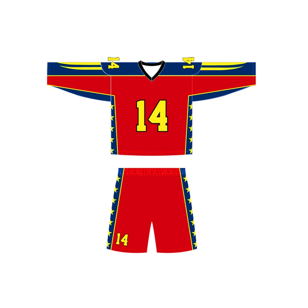 OEM-Сервис хоккейная Униформа с V-образным вырезом и длинным рукавом быстросохнущая Футбольная для продажи