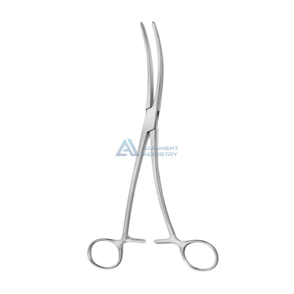 BOZEMANN Uterine Dressing Forceps 25CM  Stainless Steel Surgical Forceps for Uterine Curved Uterine Forceps