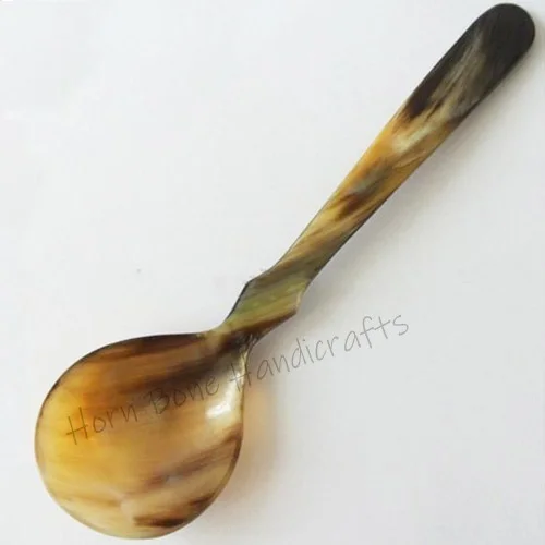High Quality Buffalo Horn Spoon Natural Handmade Ox Horn Salad Server Cutlery Set Kitchenware And Restaurants Spoon Set