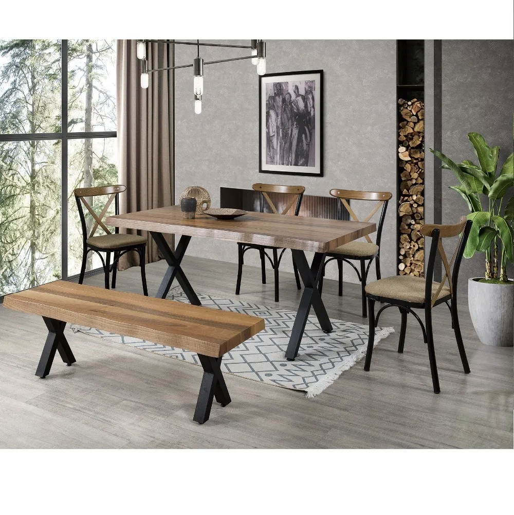 
 Новый Обеденный Стол Из Натурального ореха с облицовкой для рестарантного использования  