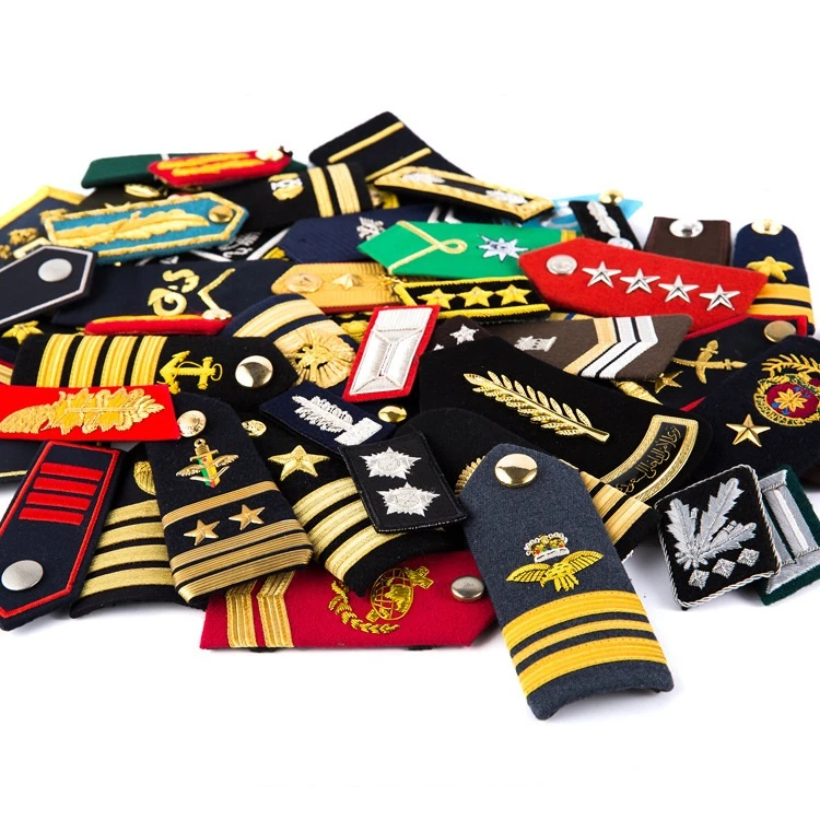Exquisite Army Star Rank Shoulder Boards Officer Uniform Epaulette Senior epaulette Officer military new quality shoulder board