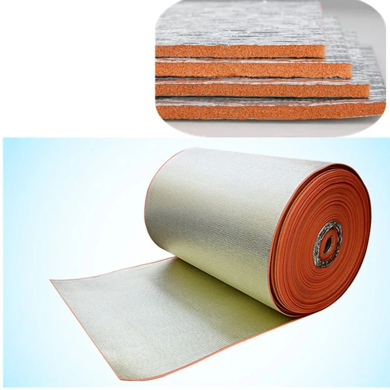 Flexible Elastomeric Flame Retardant Closed Cell Polyethylene XPE Foam Adhesive Al Aluminum Foil insulation Heat Reflrction