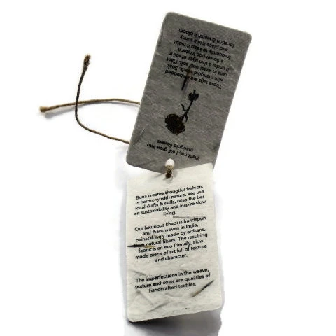Eco-Friendly Recycled Paper Tag Card Custom Labels Printed Paper Customized Sizes Hang tag Grow Paper Tags