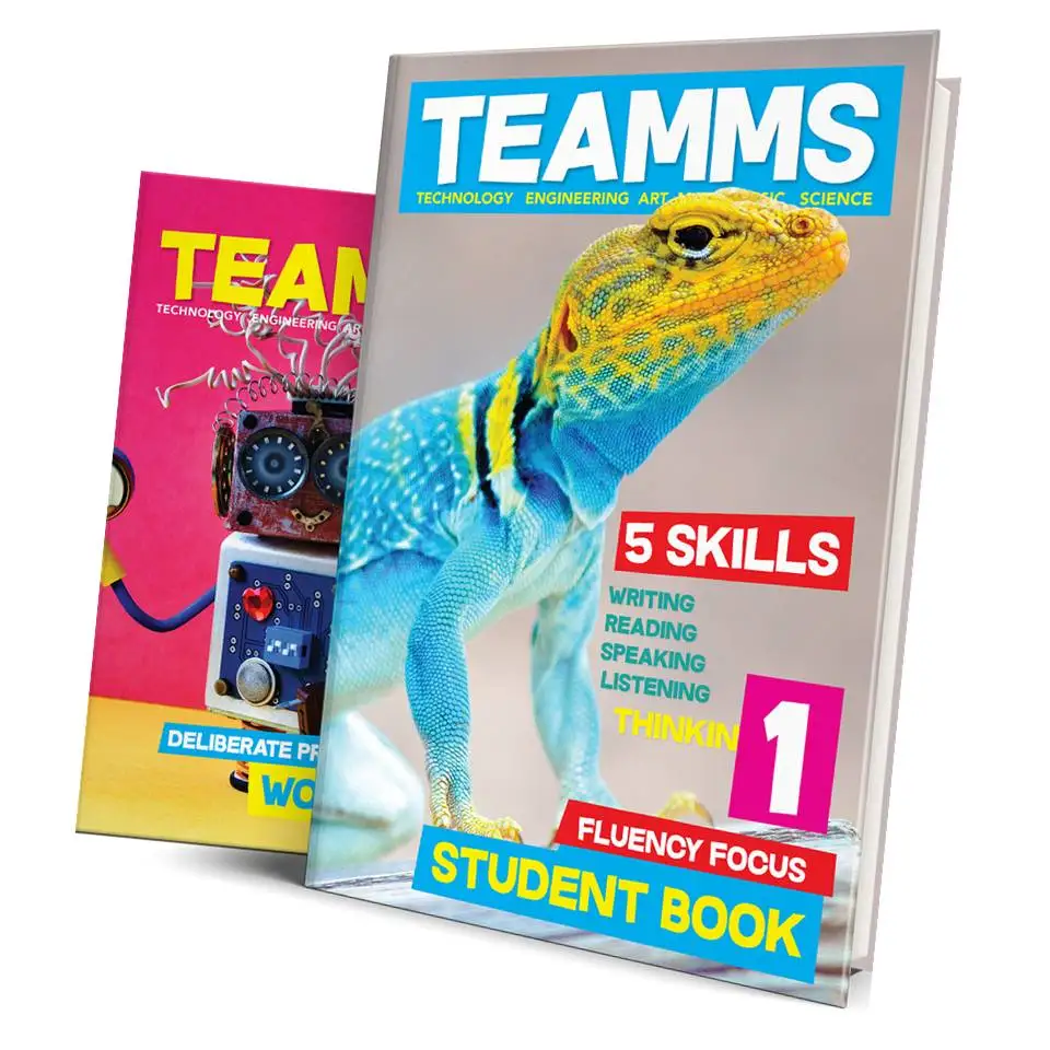 TEAMMS Level 1 (Student Book and Workbook) Children Language Learning English Books for Elementary Students