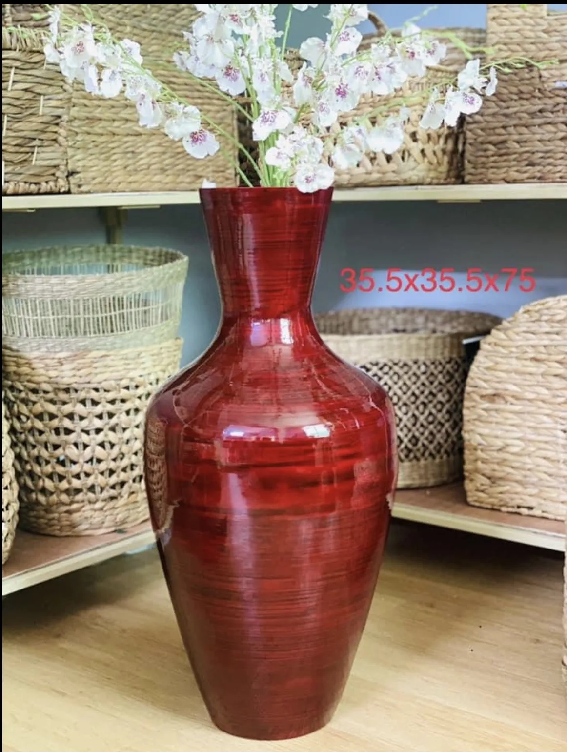 Новая Оригинальная бамбуковая ваза лаковая современные декоративные вазы сделанные во Вьетнаме