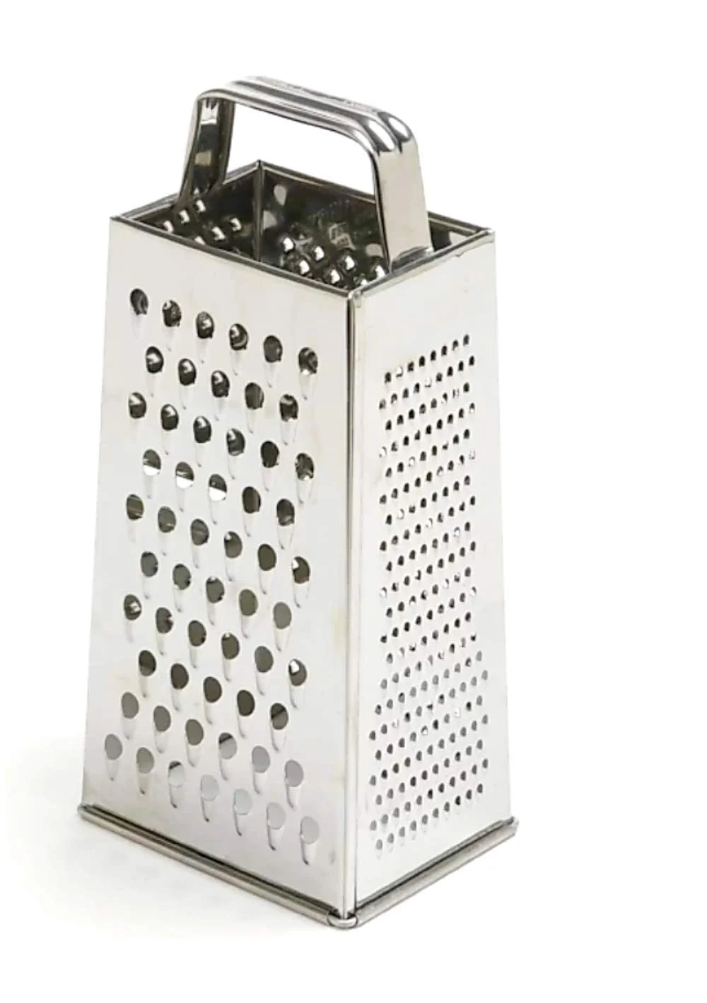 Stainless Steel Grater and Slicer with 6 Sides  Plastic Storage and Lid for Cheese Vegetables  Ginger Garlic  Orange
