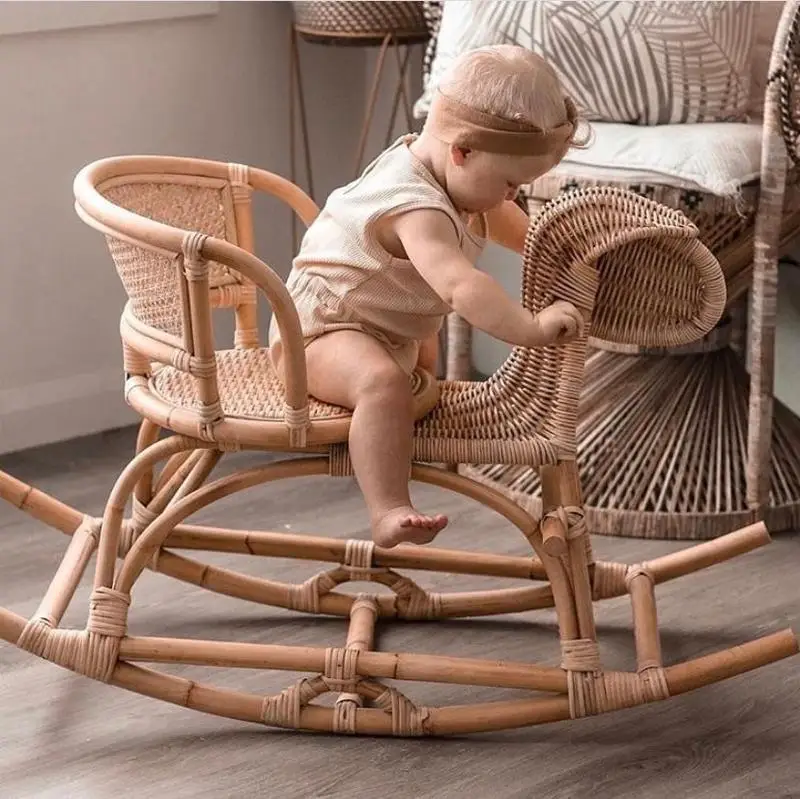 Rattan Baby Rocking Chair for Kid,  Rattan furniture product for baby , Rattan Rocking Ram