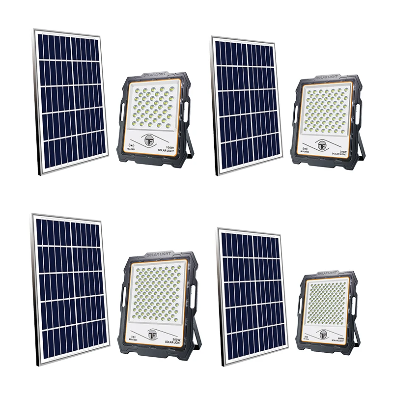 Light Solar Garden Outdoor Lamp 100W Searchlight 200W Powered Floodlight Yard For 500W 300W Bulb Energy Search  Led Flood Lights