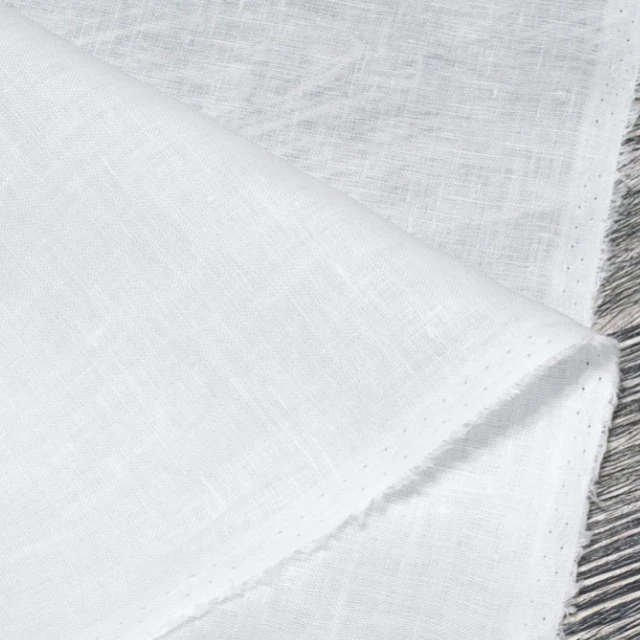 Flax Linen Fabric Bleached 140GSM Flax Linen Fabric French Linen