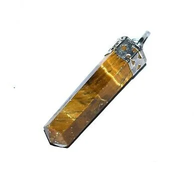 Tiger Eye  Pencil Pendant: Wholesale Gemstone Healing Pendant
