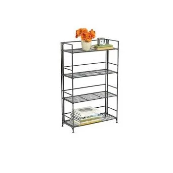 5 Tier Industrial Bookcase and Book Shelves of Metal Book Shelves for Living Room Office Library
