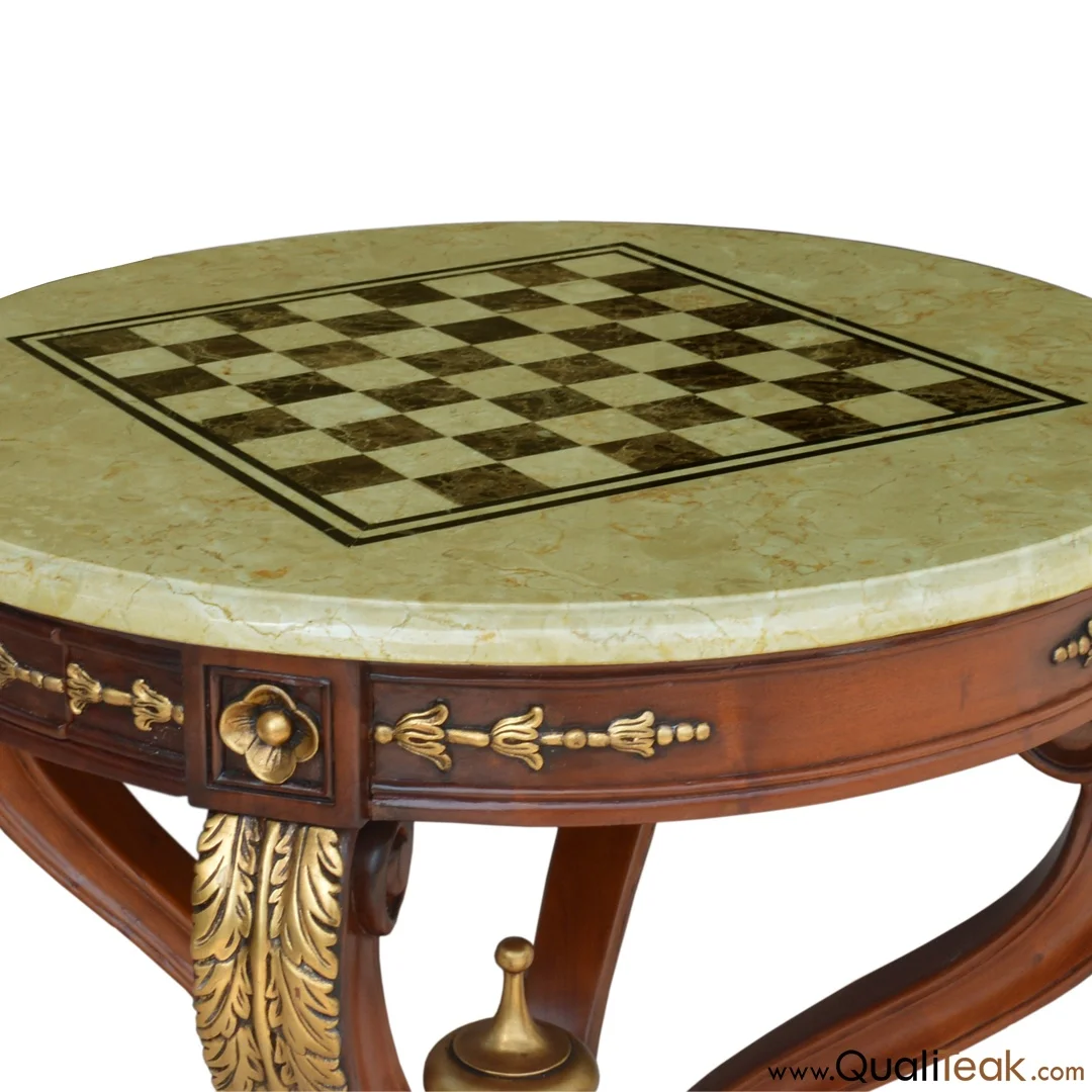 Antique Carving Marble Chess Table