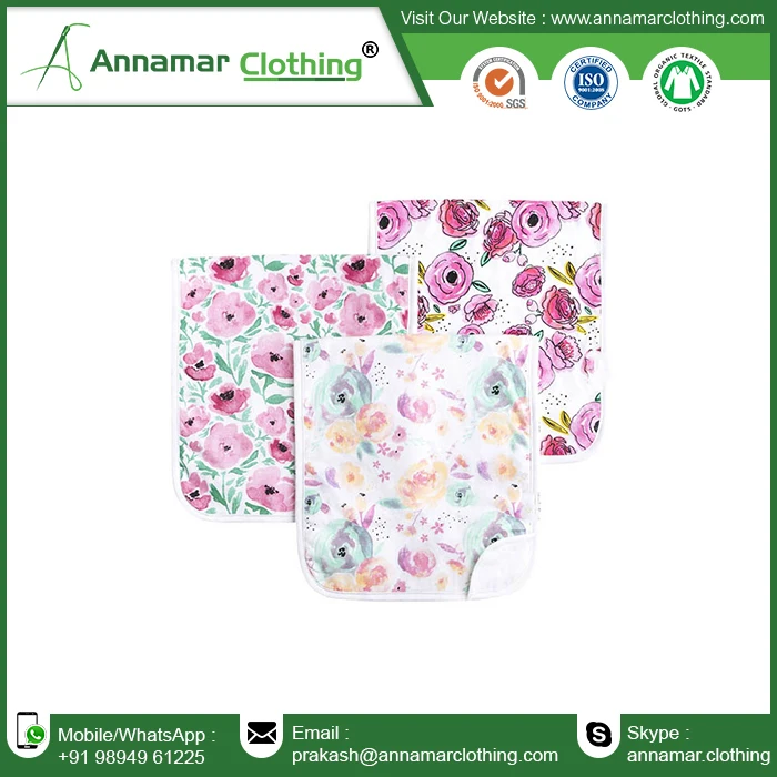 
Designer Cotton Baby Burp Cloths 