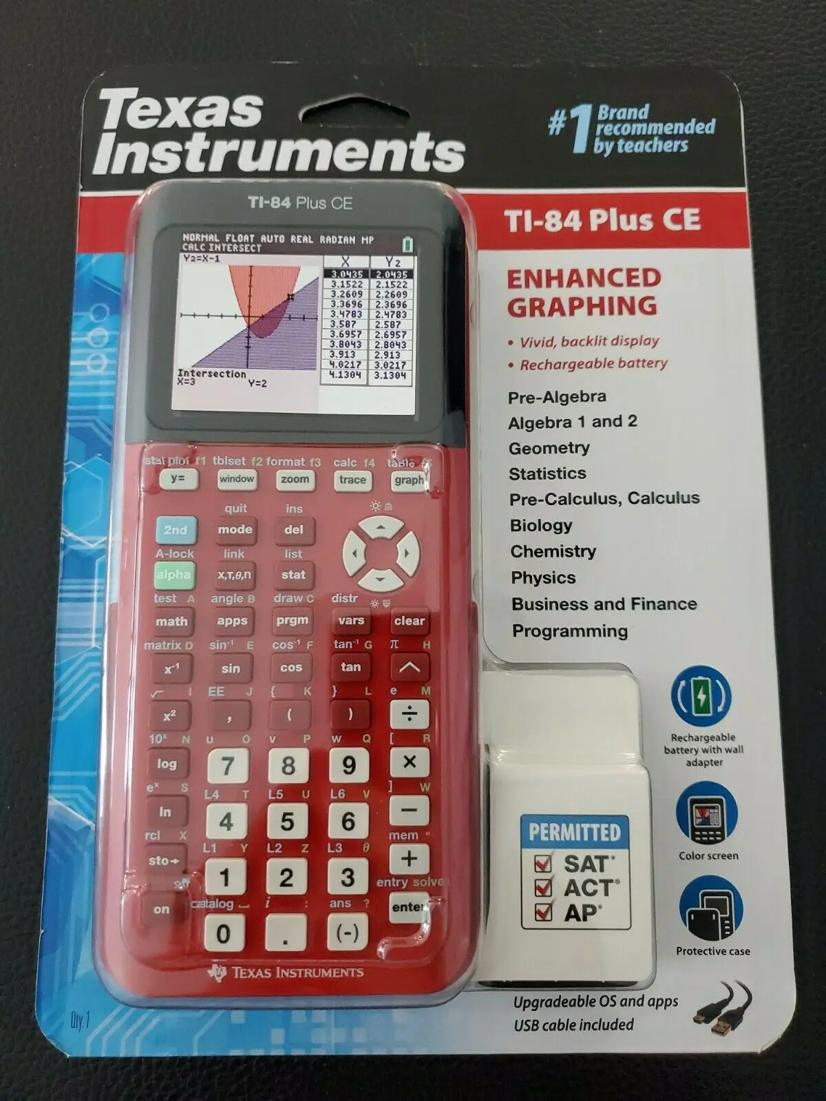 Authentic Texas Instruments TI-84 Plus CE Graphing Calculator, Black $50 FREE SHIPPING