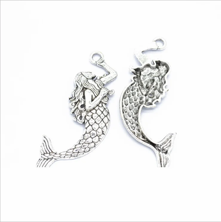 Factory direct selling high quality jewelry accessories supplies mermaid pendant charm