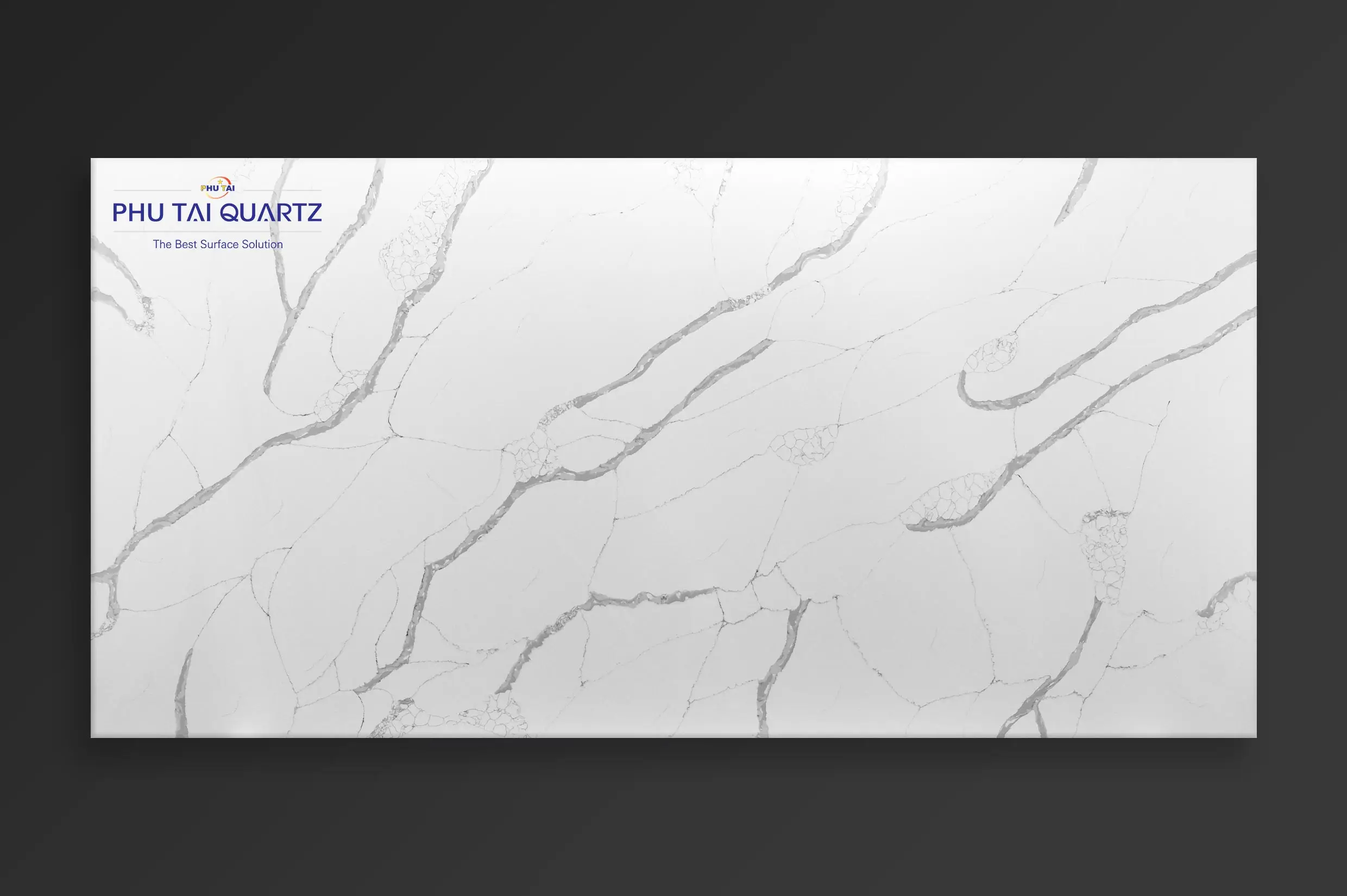 Calacatta Atlas PT 990 High quality Quartz polished Slab for Home countertops and Interior Walling Decoration from Phutai