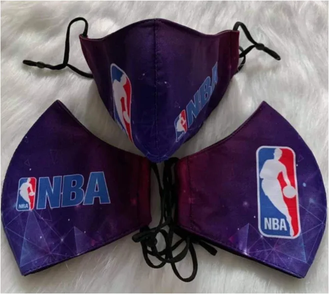 
Original design NBA ball team Lakers Heat Warriors Nuggets pluggable protective maskes face cover adults 