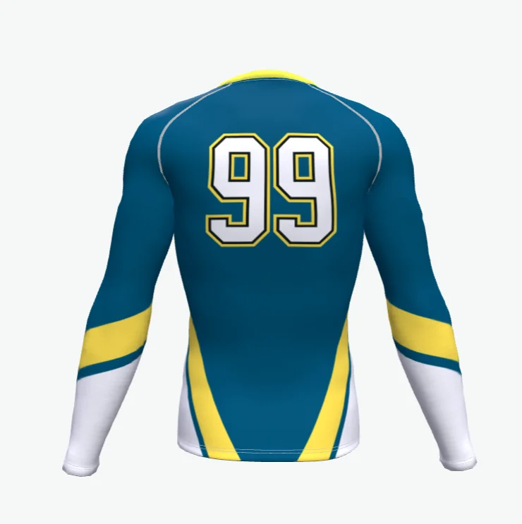 Compression Gym Shirts Long Sleeve Custom Bjj Rash guard Mma Sublimated Mens Rash Guard