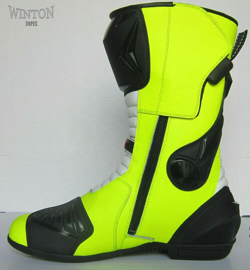 Top Quality Mens Leather Riding Shoes Motorbike Long Boots Biker Waterproof Armoured Motorcycle Shoes Jackets for Men Adults