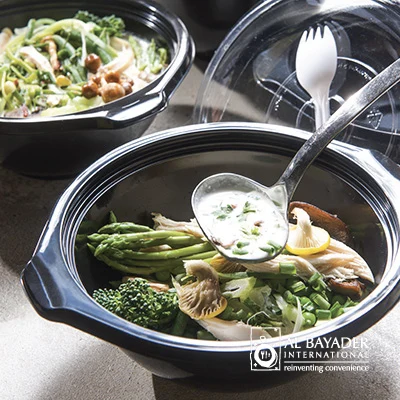 Plastic soup bowl