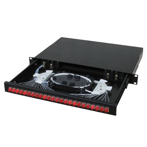 FCST03105 24 Port 96 Core Fiber Optic Distribution Box Patch Panel And ODF For ODN Network Distributing With Adaptor And Pigtail