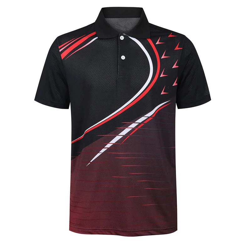 Высококачественные спортивные рубашки поло с коротким рукавом для фитнеса