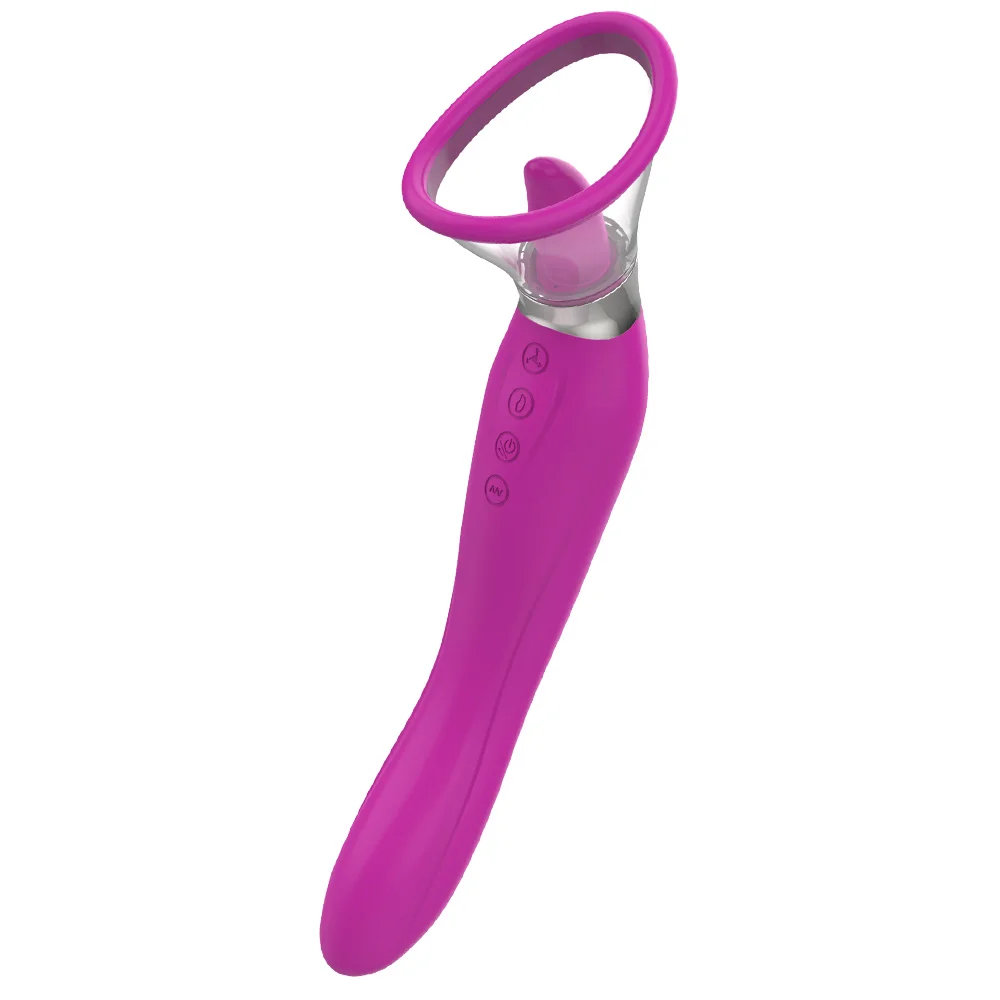7 Modes Adult Woman Nipple Sucking Clitoral G Spot Artificial Tongue Licking Tongue Vibrator Dildo