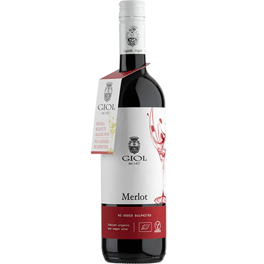 Italian No Added Sulphites Organic Merlot Red Wine 75 Cl for Dine