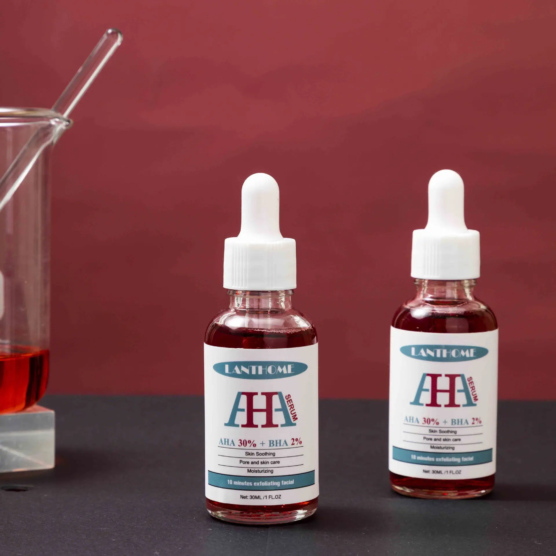 XBY частная торговая марка AHA 30% BHA 2% Отшелушивающий успокаивающий увлажняющий крем для кожи с фруктовой кислотой 30 мл