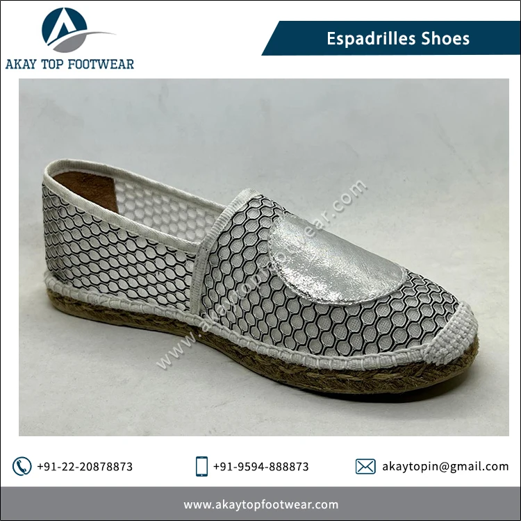 Espadrilles Best Wholesale Deal on Cotton Canvas Mesh Fabric Made Daily Wear EVA Sole Shoes/Flat Espadrilles for Men and Women