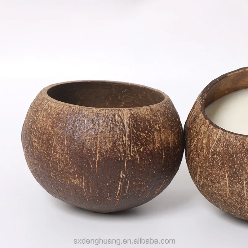 Nature Scented Coconut Shell Candle, Coconut Bowl Candle,   Home Decor