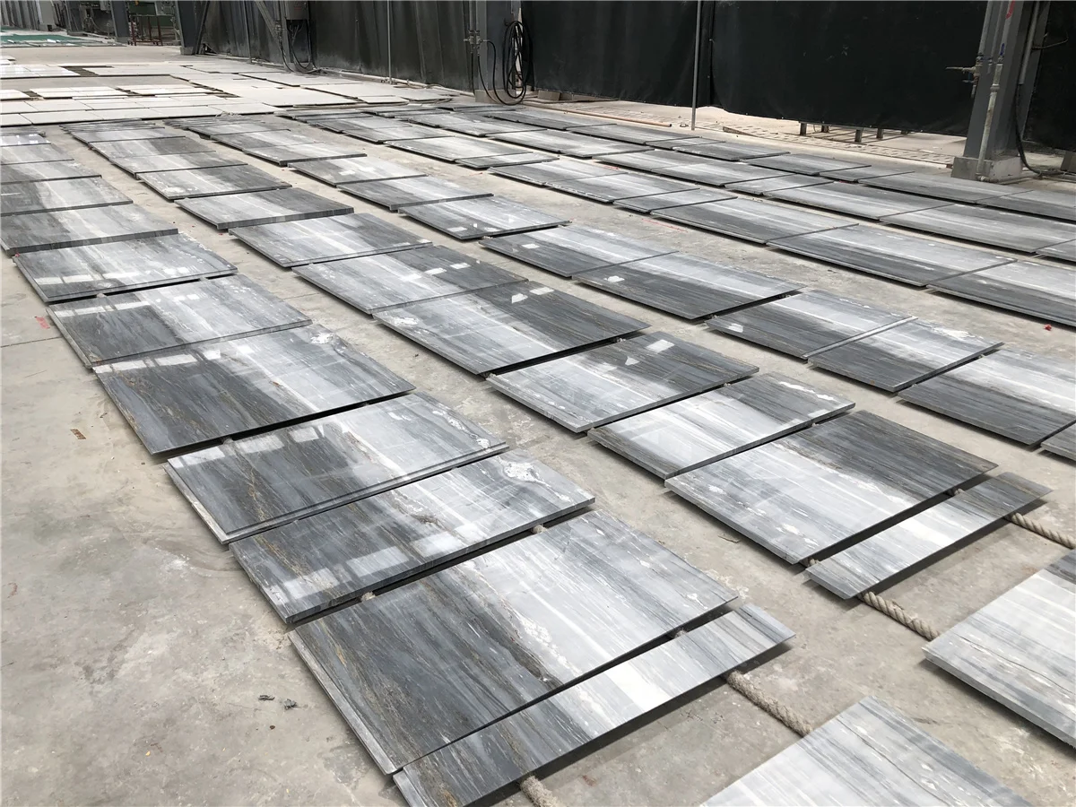 Customized Luxury Blue Sand Marble Palissandro Azzurro Blue Marble Tile For Interior Projects