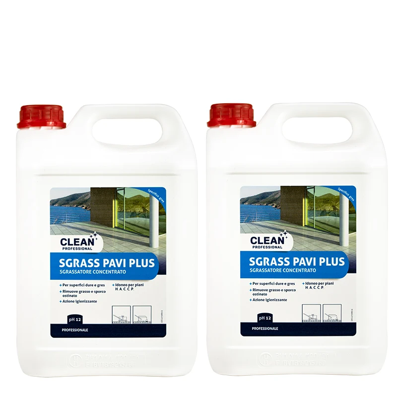 Top Quality Italian professional concentrated floors degreaser SGRASS PAVI PLUS 5 liters for export