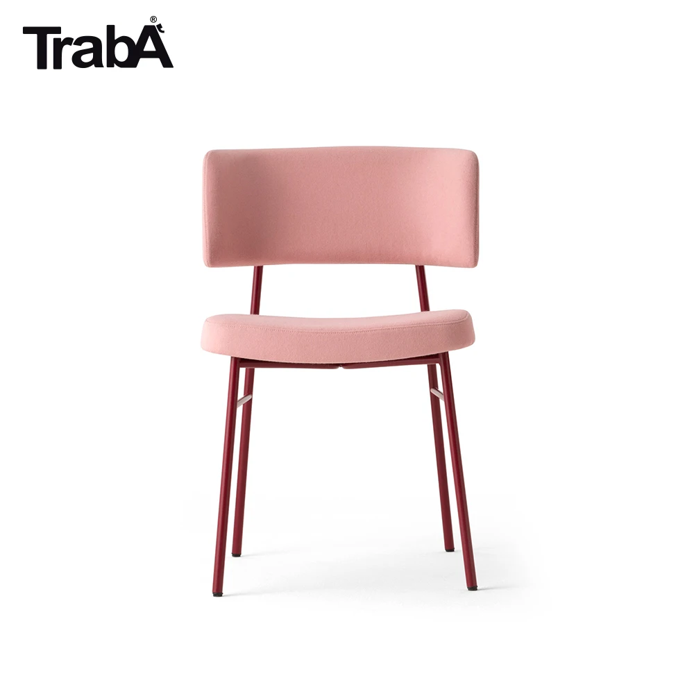 Best Quality Chair metal frame padded seat backrest fabric stackable