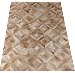 New Design Floor Leather Carpet Living Room Decoration Carpets Circular Leather Rug Round Handmade Carpets cowhide leather