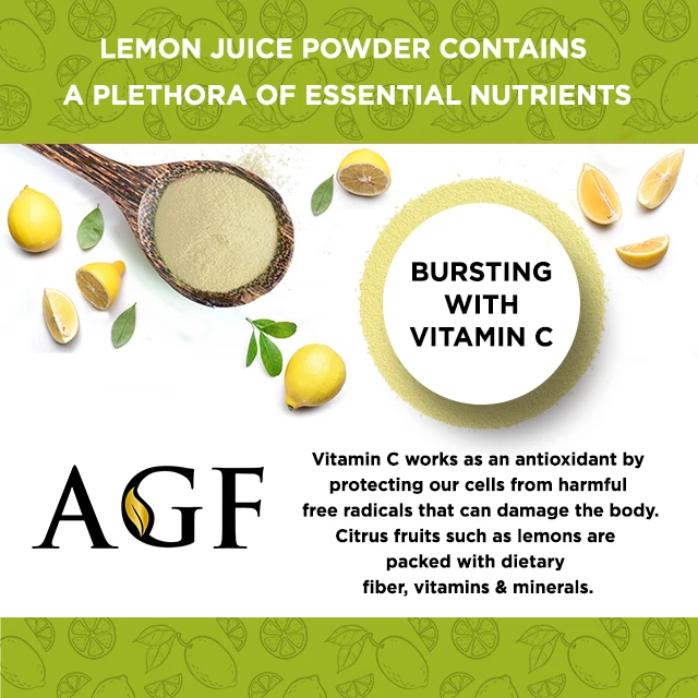 Spray dried water soluble lemon extract powder / Private label lemon juice powder high in vitamin c and antioxidants