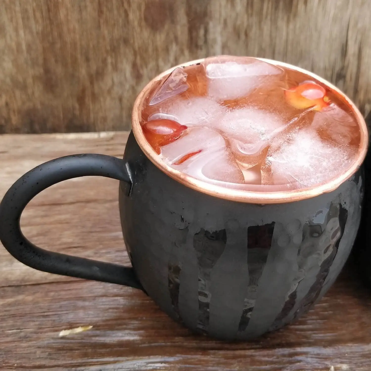 Black Matte Moscow Mule Copper Cups and Mugs with Rose Gold Copper Rims finish for Drink Purpose BY KSN