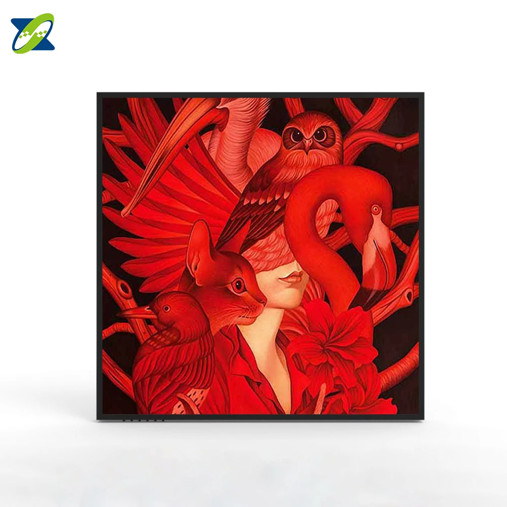 33.2 inch Square Ultra Thin LCD  Digital Signage Advertising Display for Gallery