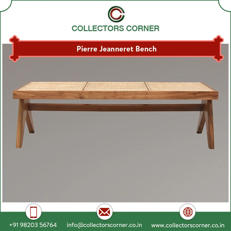 Hot Sale on 2022 New Design Modern Living Room Pierre Jeanneret Wooden Bench Lounge Furniture