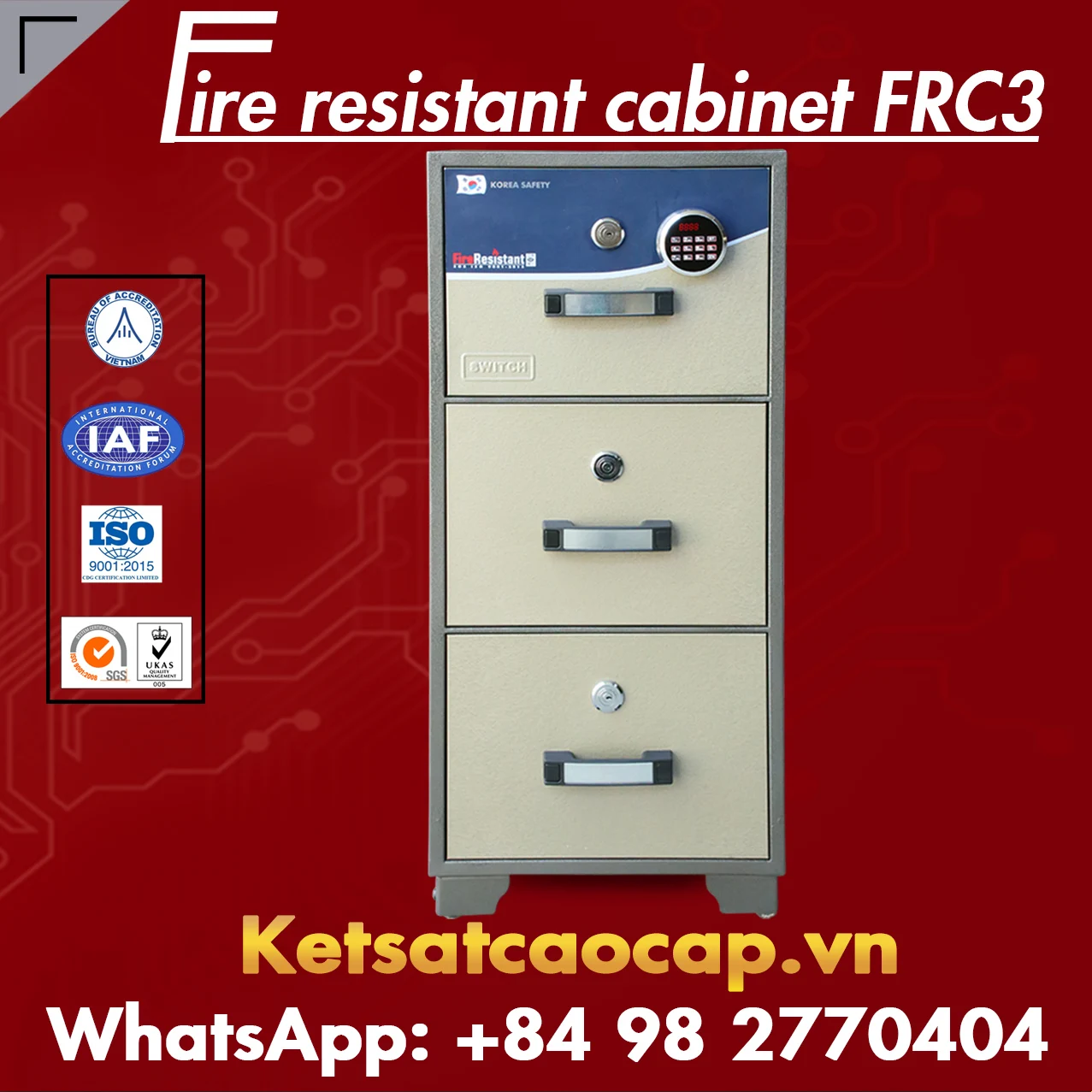 Огнестойкие шкафы, Корея, FRC3, светодиодные, коричневые