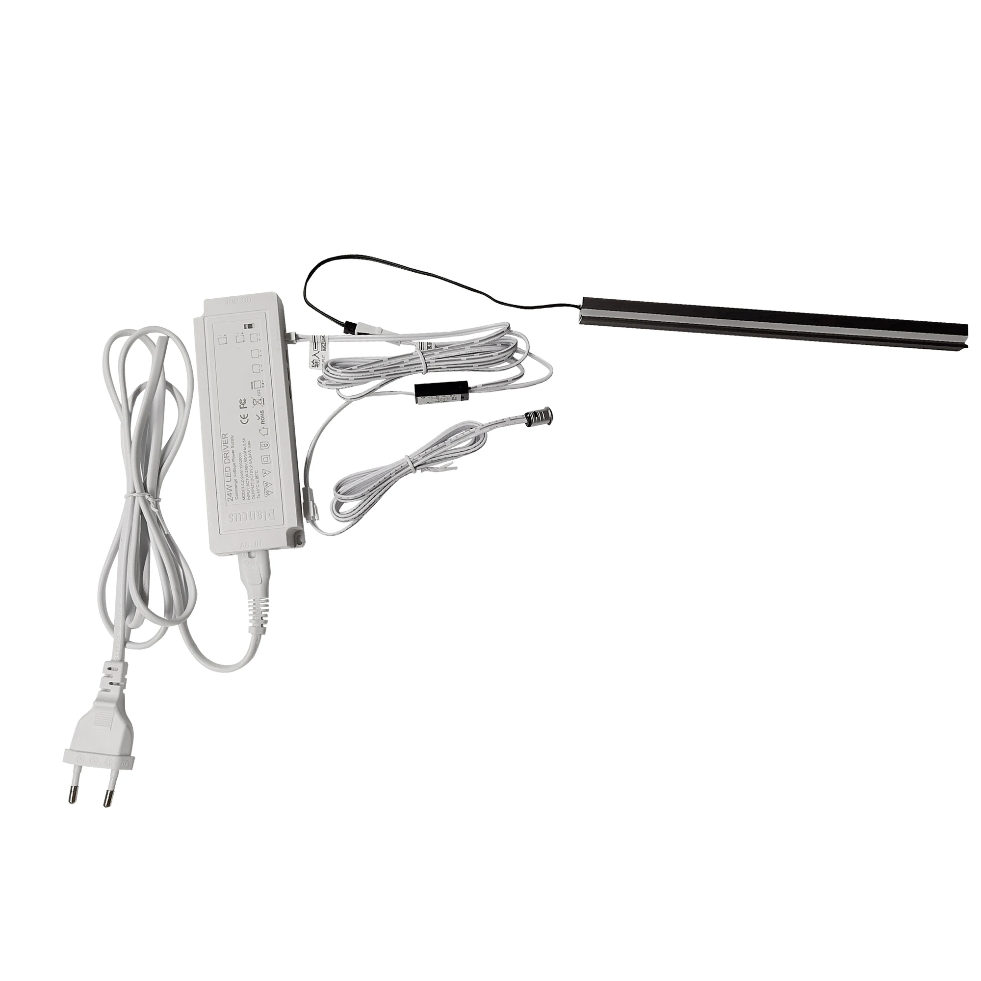 Recessed slim Under Cabinet Linear Light with IR Door Sensor Switch Wardrobe Cupboard Sensor Lamp Lighting